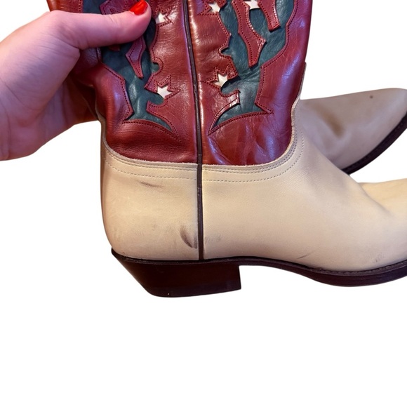 Tony Mora Cactus Leather Cowboy Boots Size 39 - Picture 3 of 7